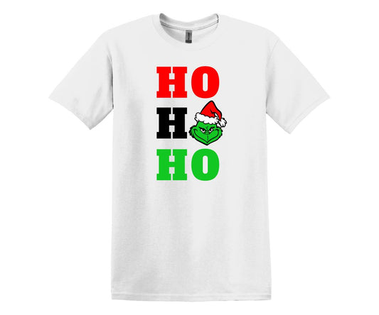 Ho Ho Ho, Grinch Christmas Theme Custom T-shirt