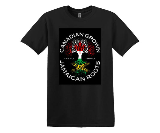 Canadian Grown, Jamaican Roots Custom T-shirt