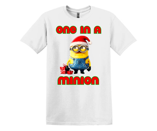 One In A Minion, Minions Christmas Themed T-Shirt